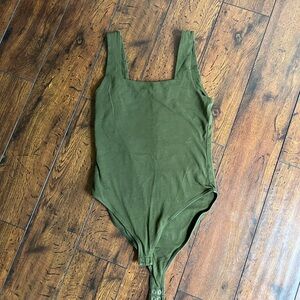 Old Navy Green Square Neck Bodysuit